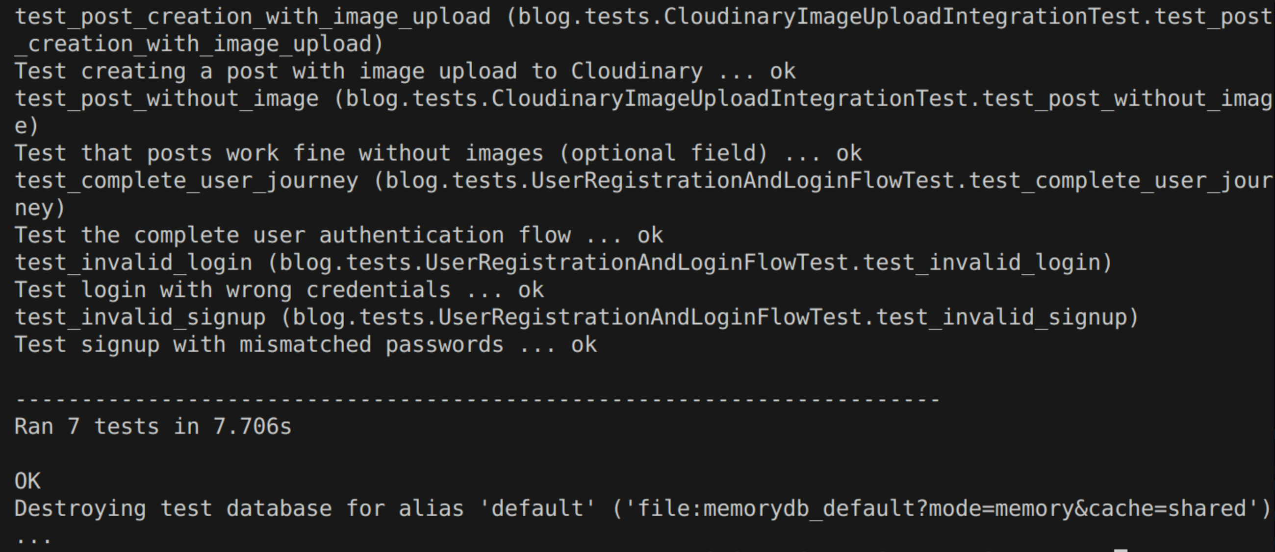Django integration testing for image upload workflow
