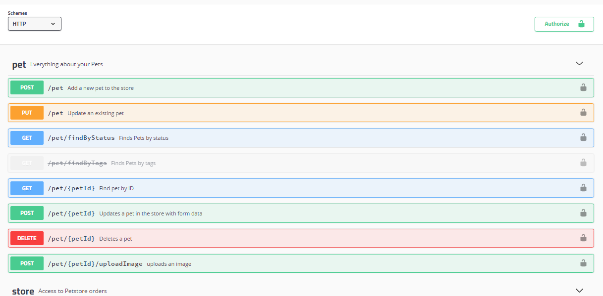 Swagger UI screenshot showing automatically generated API documentation for a FastAPI application